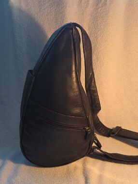 AmeriBag Brown Leather Sling Bag - Casual Crossbody